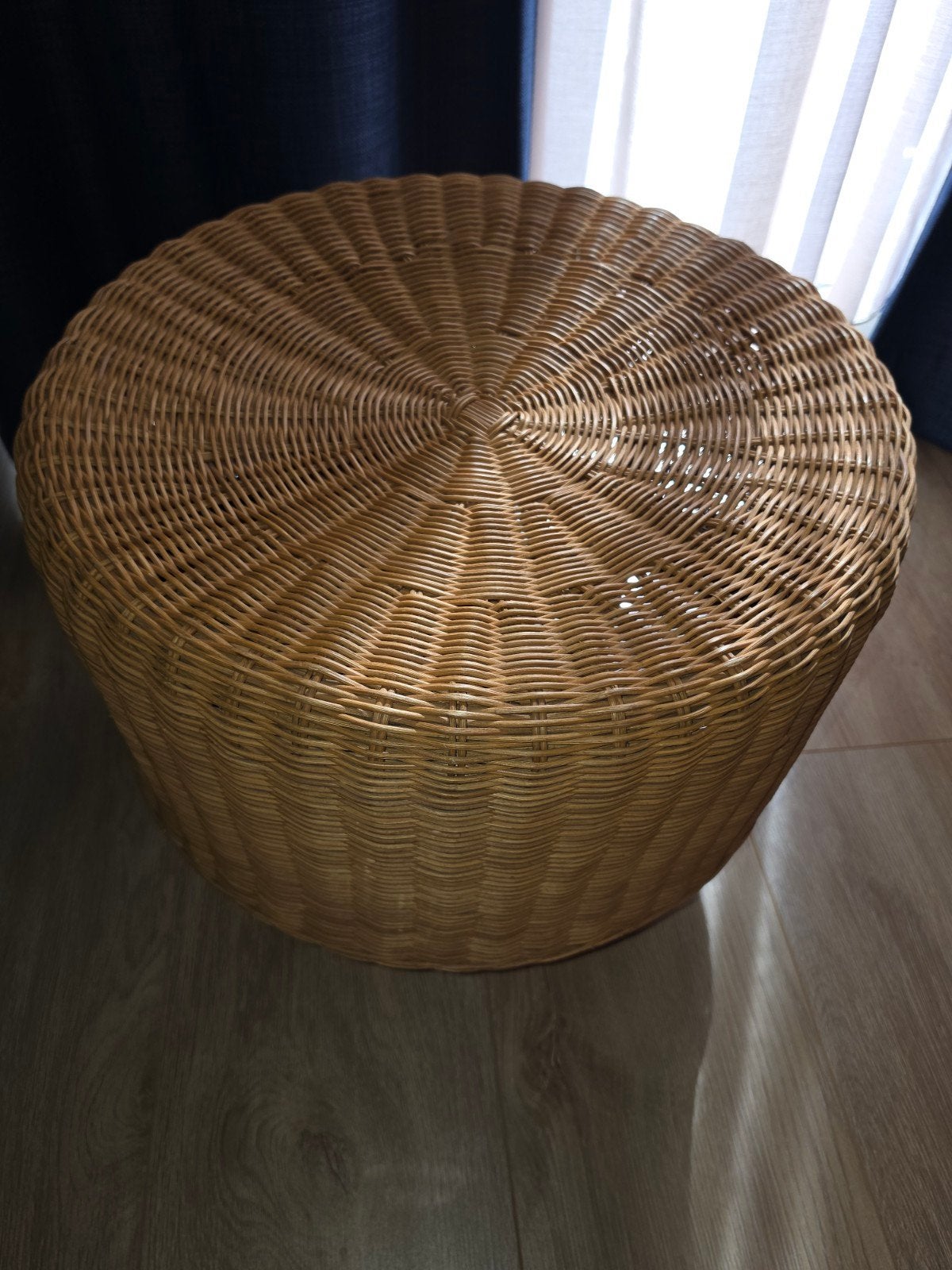 rotan poef, Ophalen, Minder dan 50 cm, Rond, Rotan
