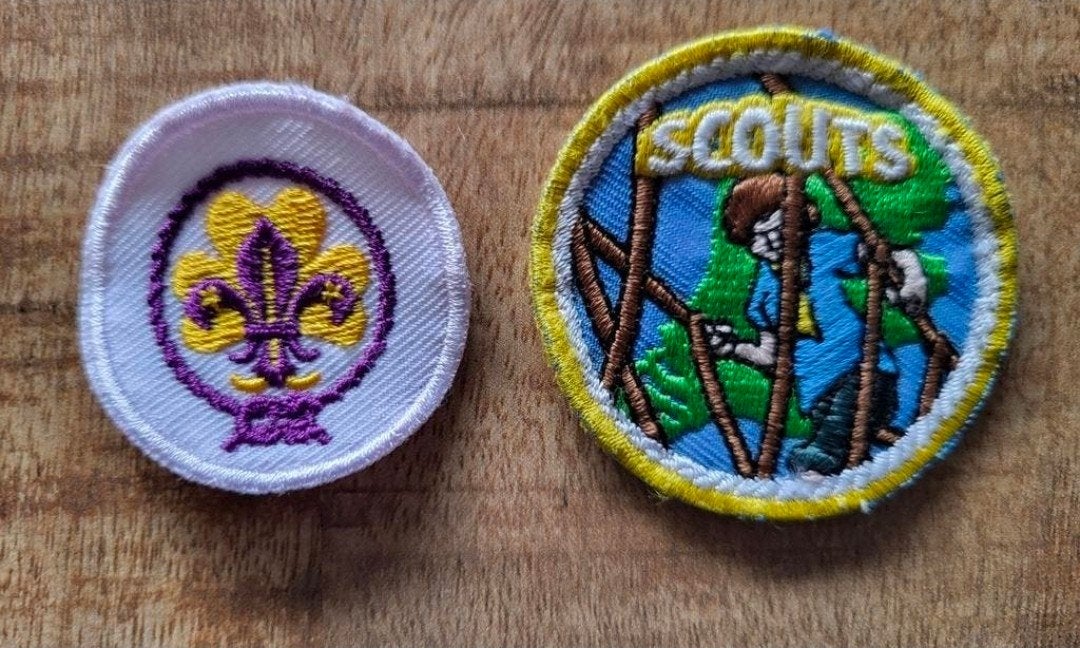 Scouting Insigne Speltak Scouts en SN, Ophalen of Verzenden, Gebruikt, Embleem, Speld of Insigne