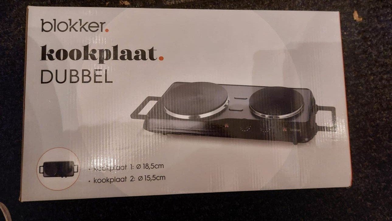 Kookplaat dubbel, Witgoed en Apparatuur, Kookplaten, Ophalen of Verzenden