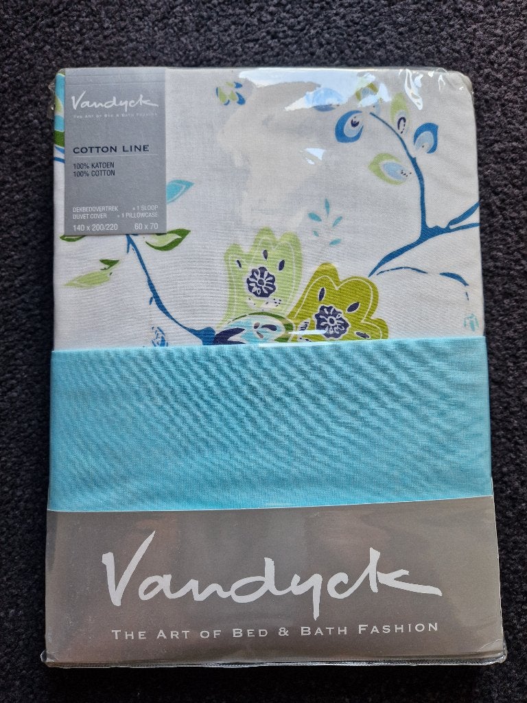 Vandyck 1 pers. Dekbedovertrek 140x200/220 cm, Huis en Inrichting, Slaapkamer | Beddengoed, Ophalen, Eenpersoons, Meerkleurig