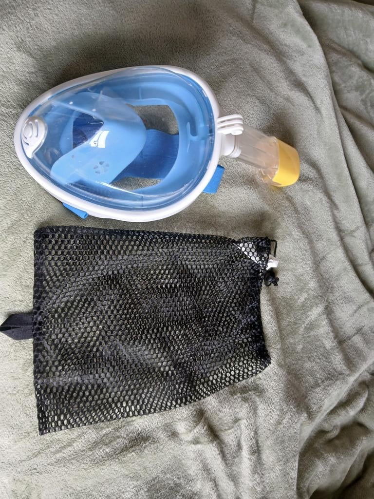 Volgelaats snorkelmasker - Blauw (Maat S/M), Ophalen of Verzenden, Zo goed als nieuw, Snorkelmasker
