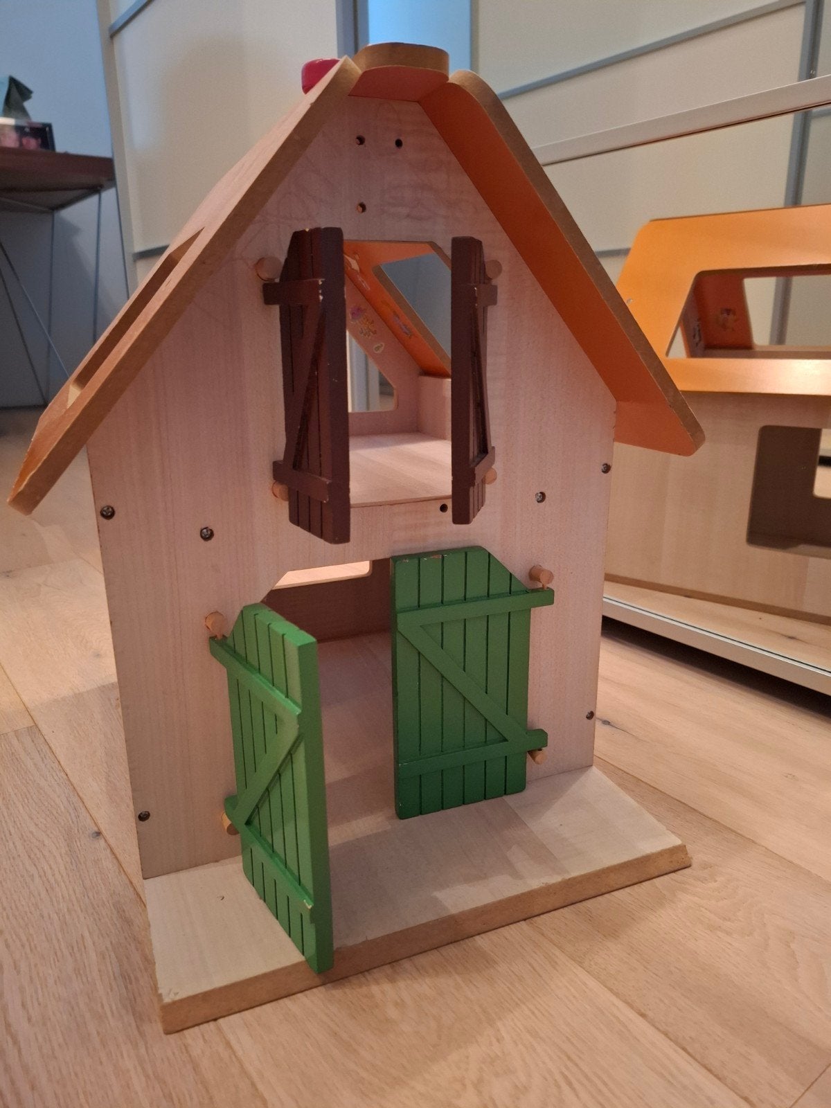 Houten speelhuisje / poppenhuis, Ophalen, Gebruikt, Jongen of Meisje