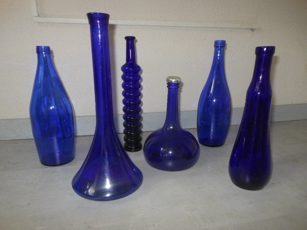 blauw flessen, Ophalen