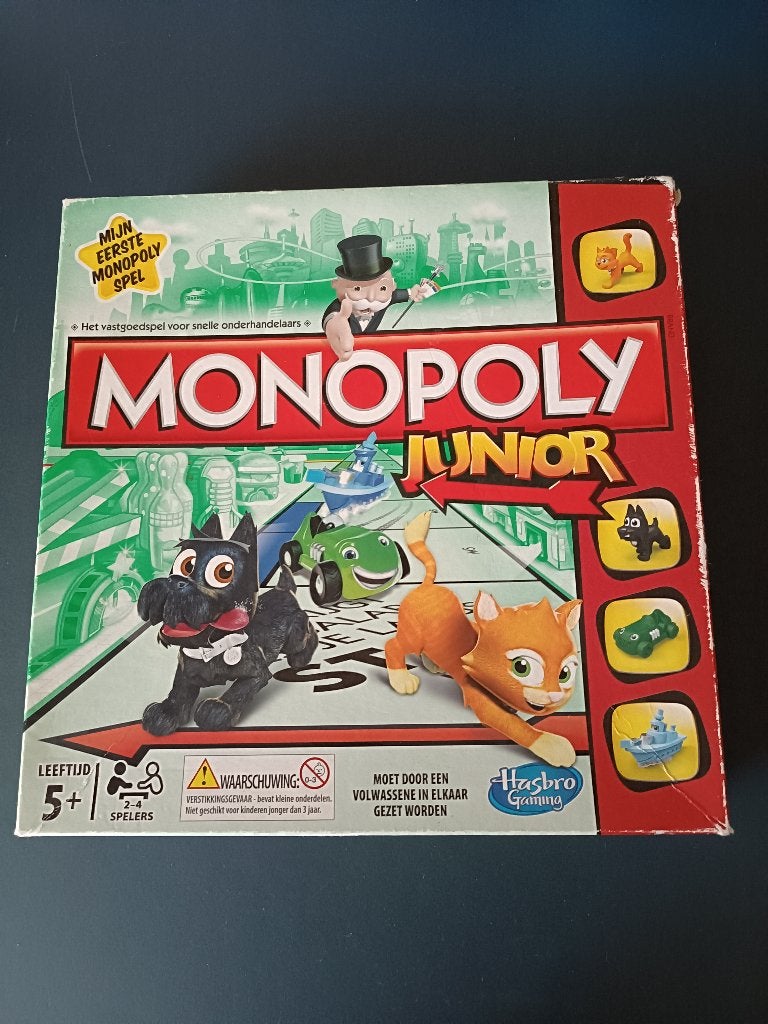 Monopoly junior, Een of twee spelers, Ophalen of Verzenden, Gebruikt, HASBRO