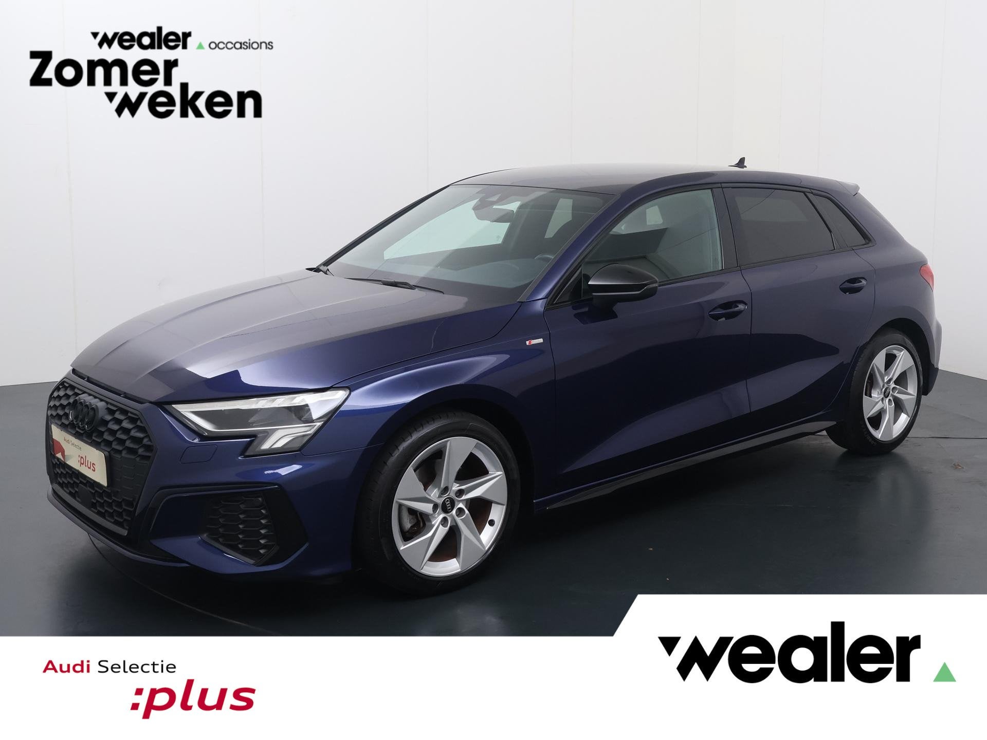 Audi A3 Sportback 35 TFSI S edition | 150 PK | Automaat | Ad, 4 cilinders, Blauw, Leder en Stof, Origineel Nederlands