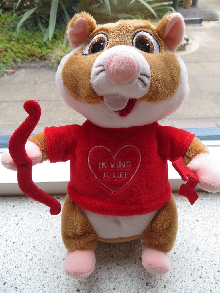 Hamster Albert Heijn Valentijn ' Ik vind je lief ' cupido, Kinderen en Baby's, Albert Heijn, Hamster, Ophalen of Verzenden, Zo goed als nieuw