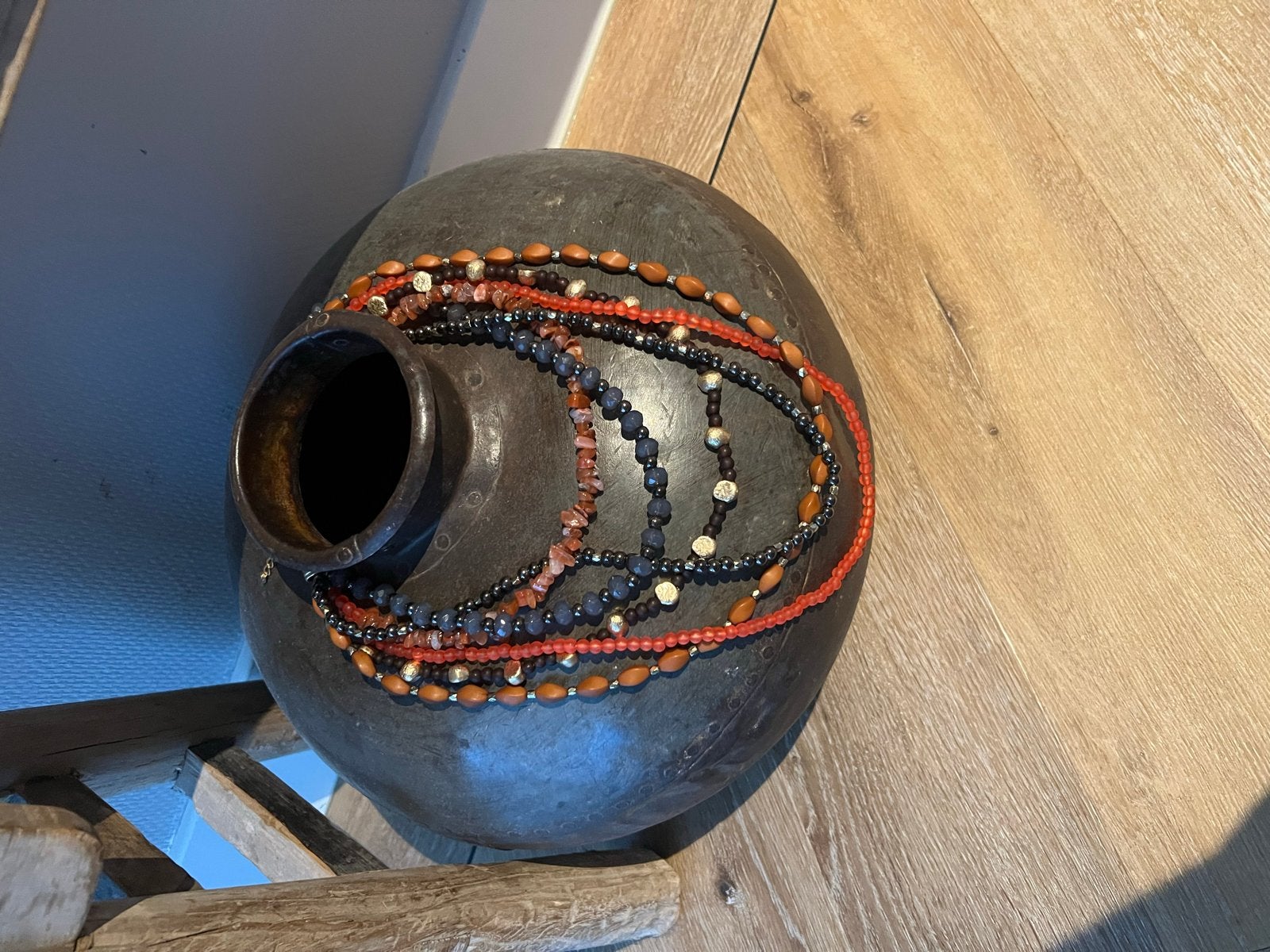 Prachtige 6-in-1 ketting met najaarskleuren, Ophalen of Verzenden, Nieuw, Oranje, Overige materialen