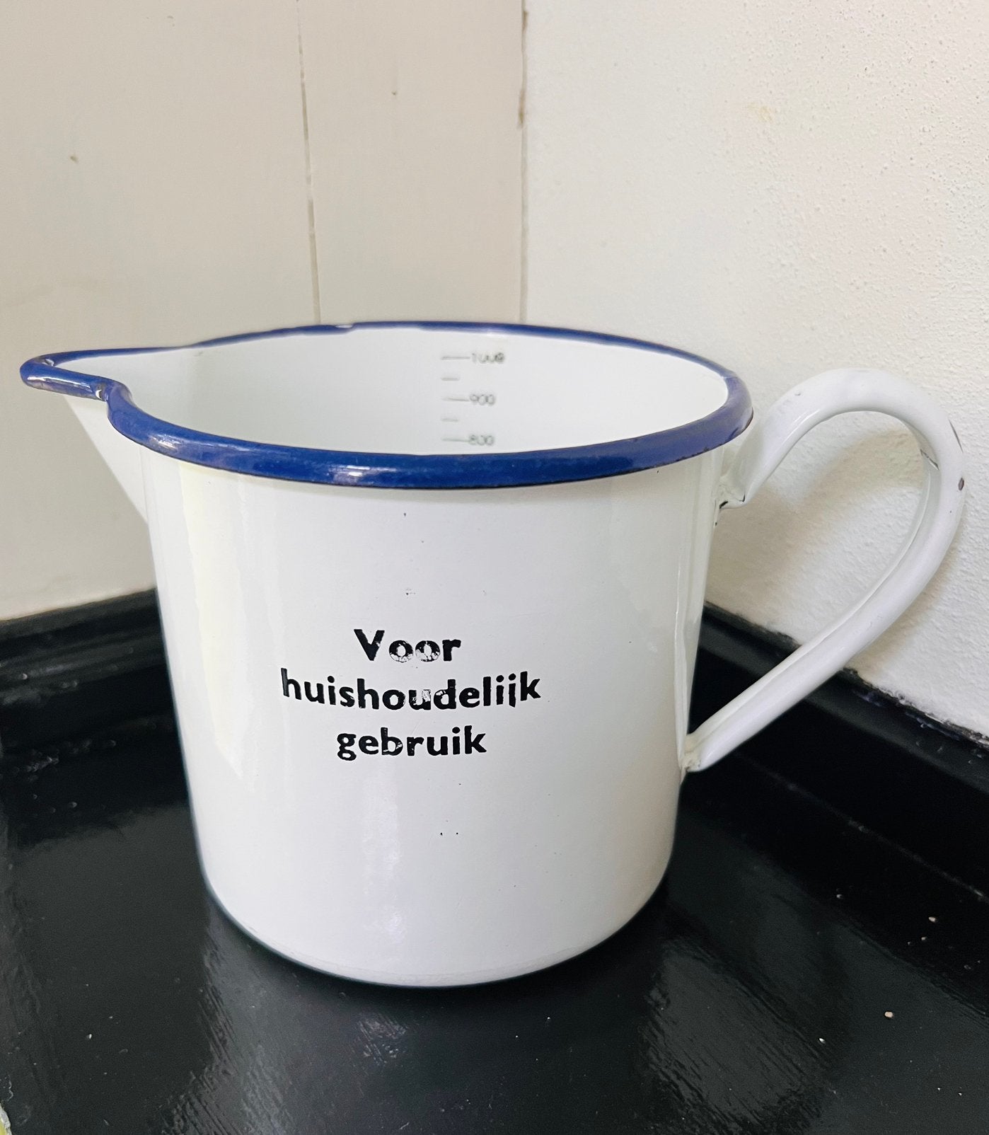 Vintage emaille maatbeker, Ophalen of Verzenden