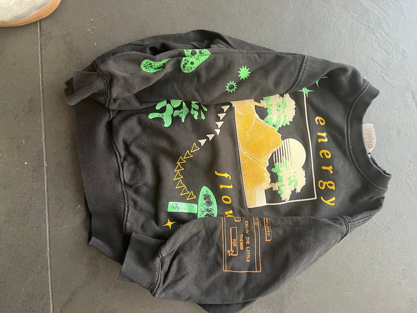 Molo sweater maat 110 met gave print, Ophalen of Verzenden, Gebruikt, Jongen of Meisje, Trui of Vest