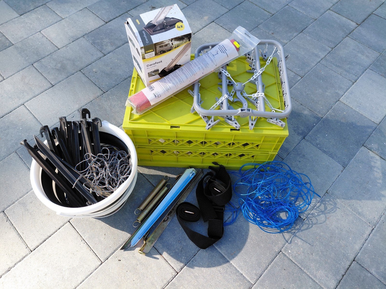 Krat vol campingspullen. Alles in 1 koop., Caravans en Kamperen, Ophalen, Gebruikt