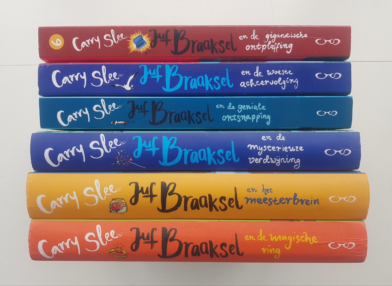 6x Juf Braaksel Boeken - Carry Slee | Deel 1 t/m 6, Ophalen of Verzenden, Carry Slee