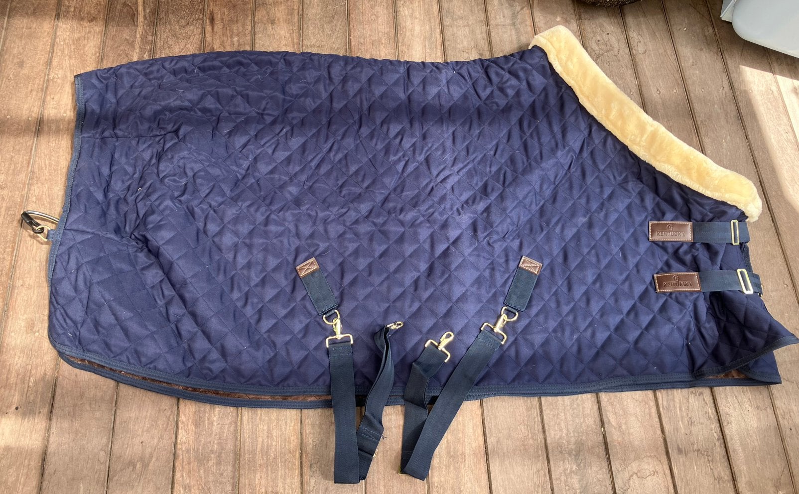 ZGAN!Showdeken Kentucky 160gr Donkerblauw, mt 6.0 // 130-183, Ophalen of Verzenden, Zo goed als nieuw
