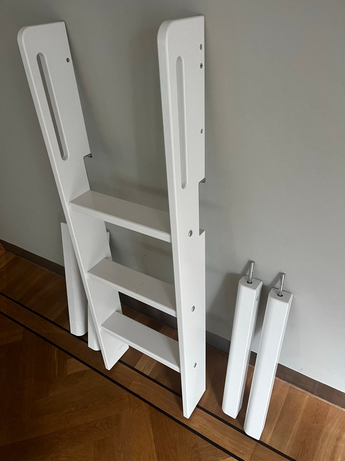 Witte bedladder met poten voor flexa half-hoogslaper, Ophalen, Gebruikt, Eenpersoons, Overige typen