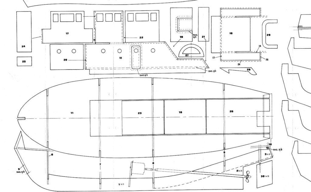 Bouwtekening haven Sleepboot, Hobby en Vrije tijd, Modelbouw | Boten en Schepen, Ophalen of Verzenden, Nieuw