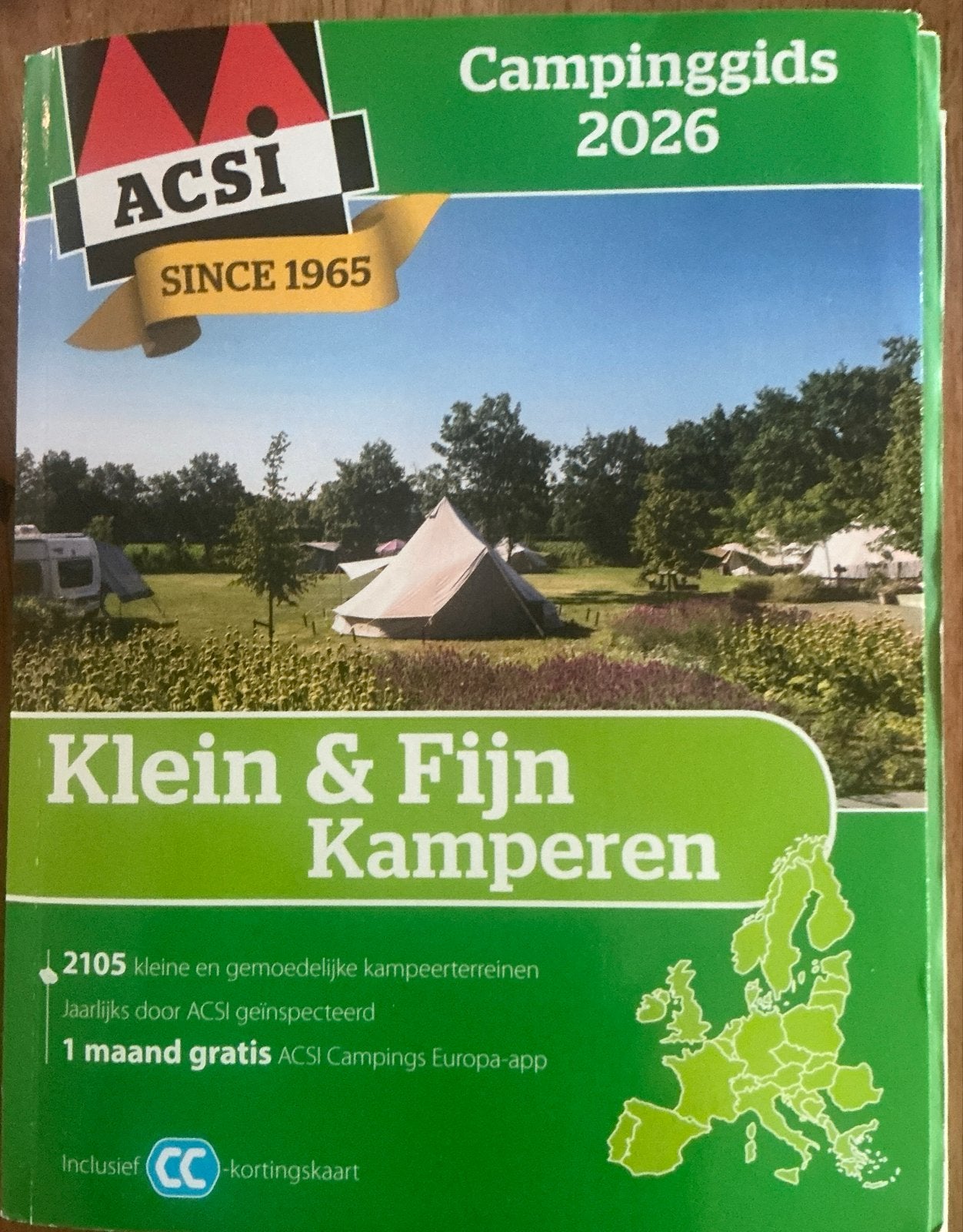 ACSI Campinggids 2026 Klein & Fijn Kamperen (max 50 plaatsen, Ophalen of Verzenden, Nieuw, Europa, Campinggids