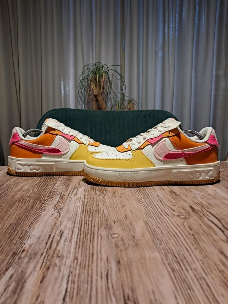 Nike Air Force 1 Fontanka 'Solar Flare' Size 41, Wit, Nike, Ophalen of Verzenden, Sneakers of Gympen