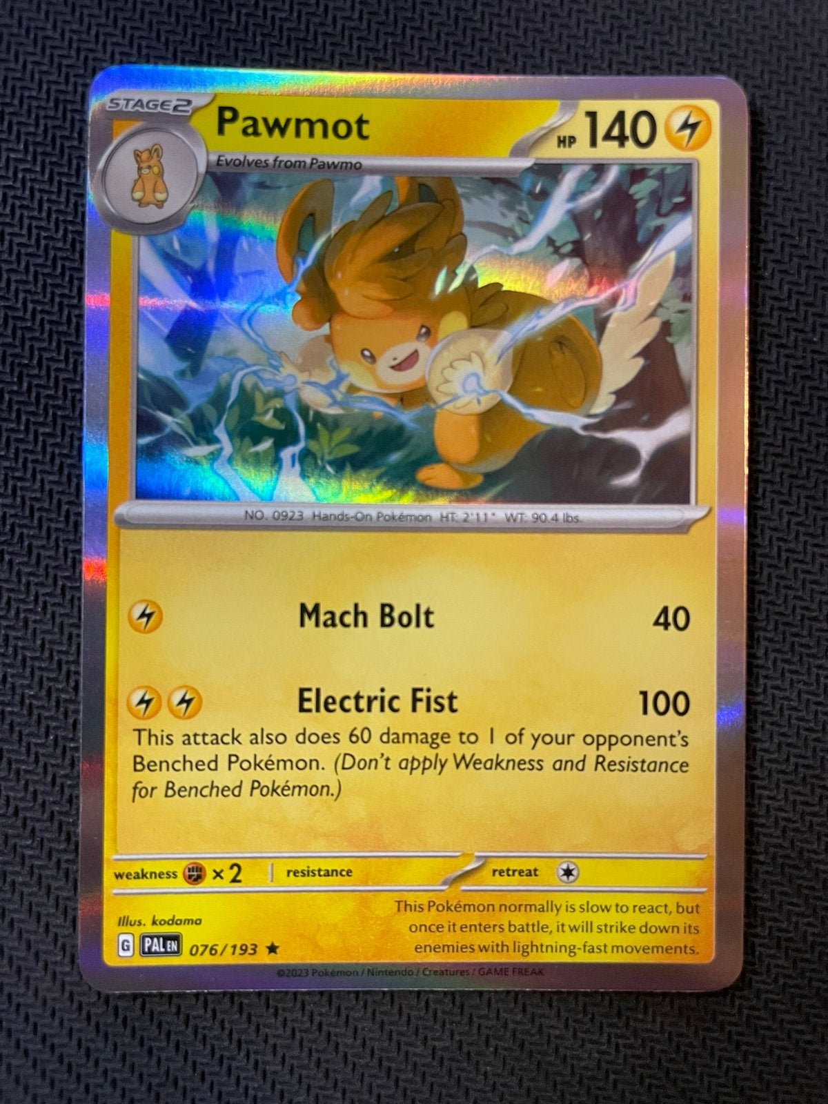 Pawmot Rare 076/193 Holo Paldea Evolved Packfresh, Ophalen of Verzenden, Zo goed als nieuw