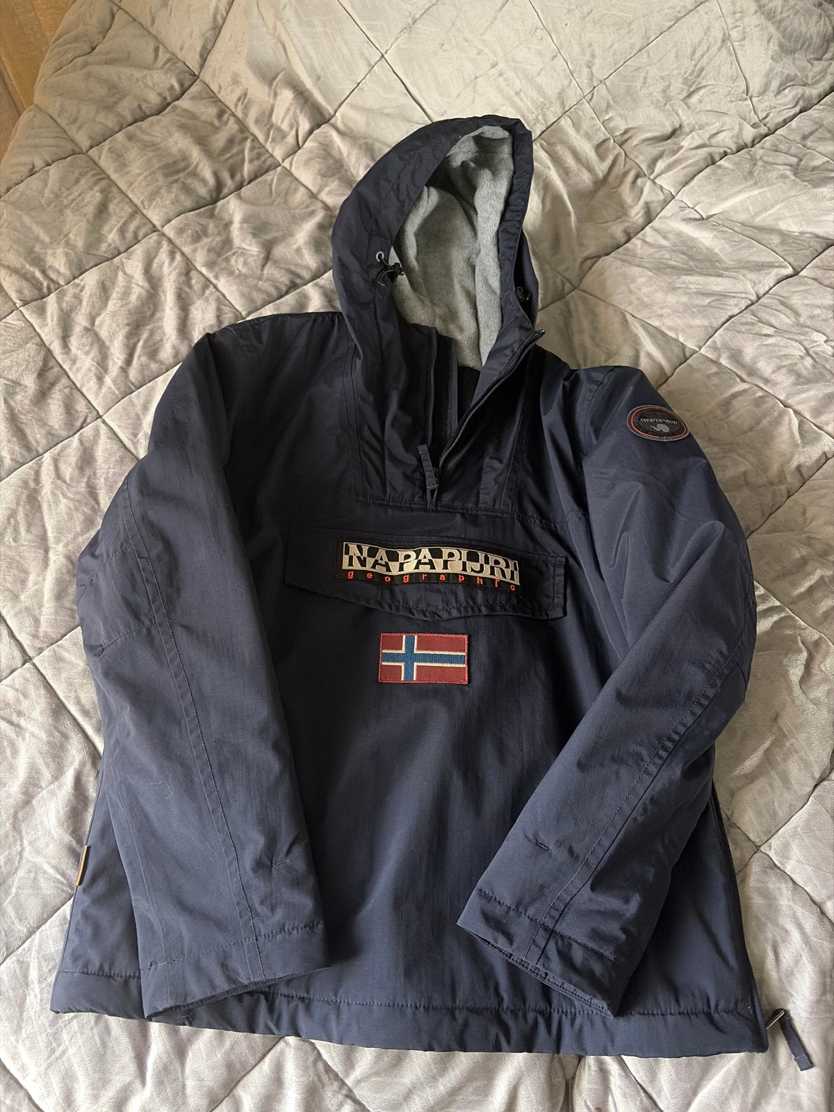 Napapijri Skidoo jas - Maat s - Donkerblauw, Ophalen of Verzenden, Zo goed als nieuw, Maat 46 (S) of kleiner, Blauw