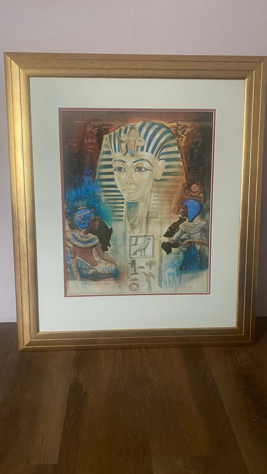 Ingelijste Egyptische kunstprint - Joadoor, Ophalen, Gesigneerd, Klassiek, Print
