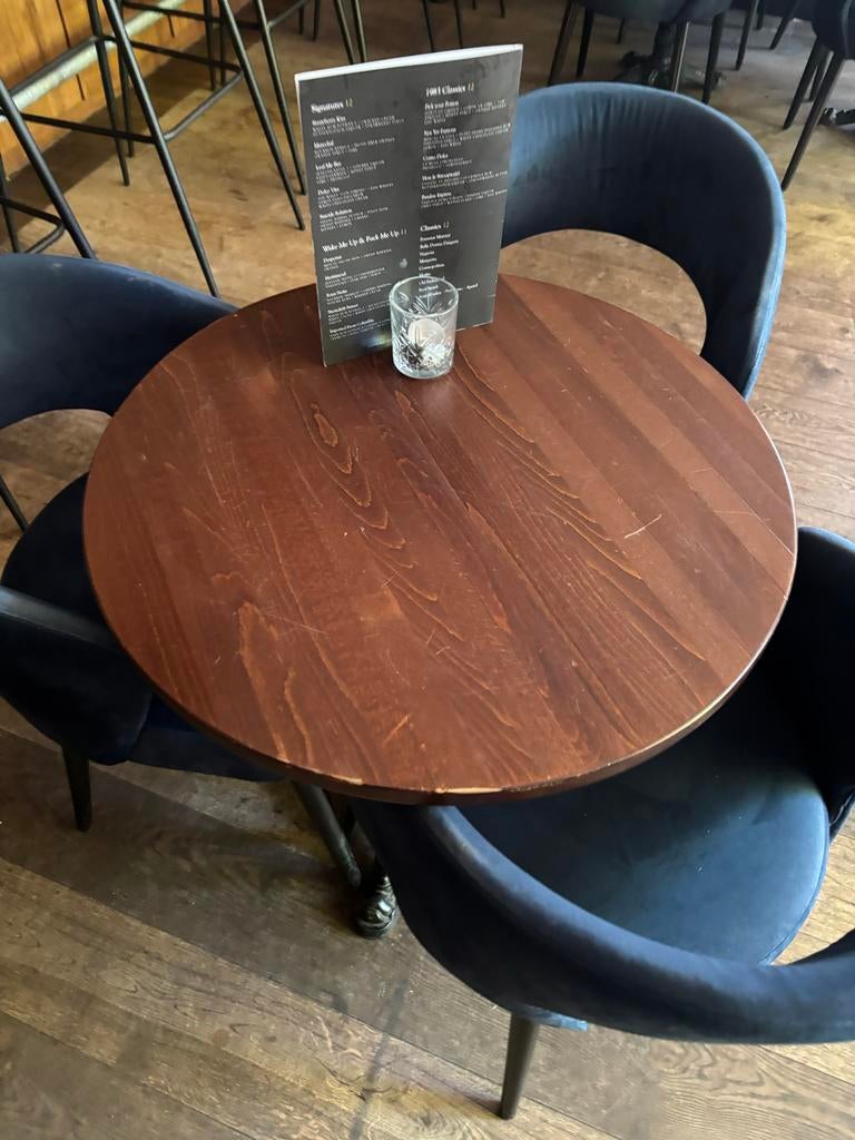 15 Blauwe Velvet Stoeltjes - Comfortabel en Stijlvol, Huis en Inrichting, Stoelen, Ophalen, Gebruikt, Blauw, Stof