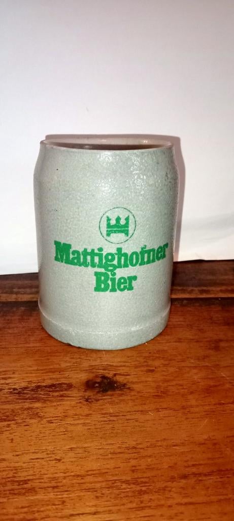 Mattighofner Bierpul - Vintage Stenen Bierpul, Verzamelen, Biermerken, Ophalen of Verzenden, Zo goed als nieuw, Pul(len), Overige merken