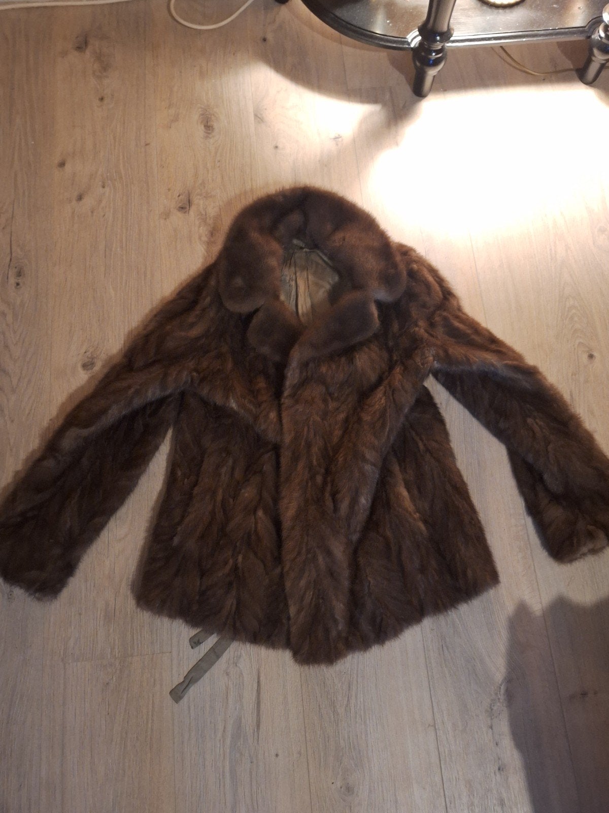 Bontjas dames maat S/M, Ophalen of Verzenden, Zo goed als nieuw, Maat 38/40 (M), Bruin
