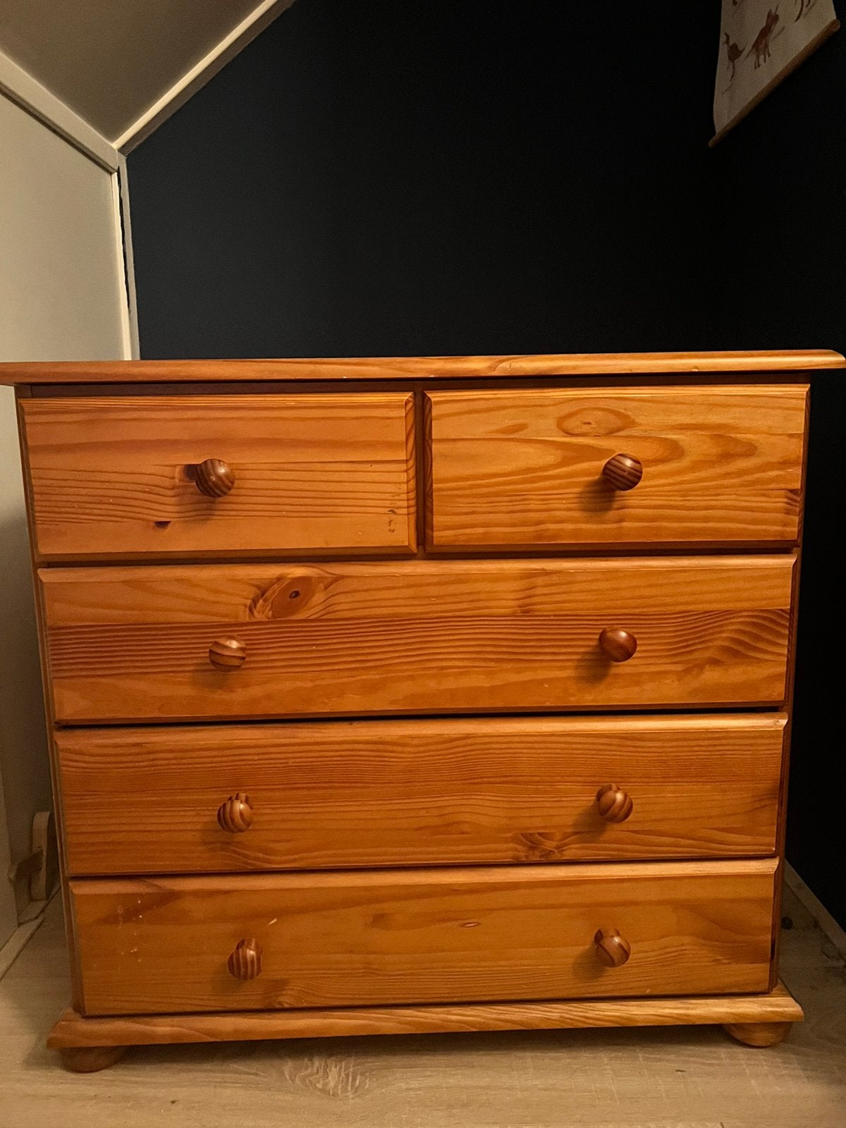 Vintage Grenen ladenkast/commode, Ophalen, Gebruikt, 65 cm of meer, 70 cm of meer
