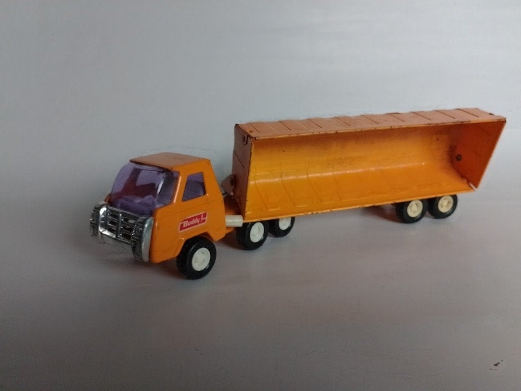 Buddy L Vrachwagen -kiepbak ,uit jaren 70, Hobby en Vrije tijd, Modelauto's | Overige schalen, Ophalen of Verzenden, Gebruikt