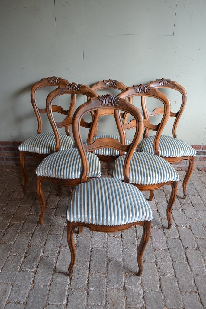 Prachtige antieke mahonie eettafel, eethoek met 6 stoelen, Antiek en Kunst, Verzenden