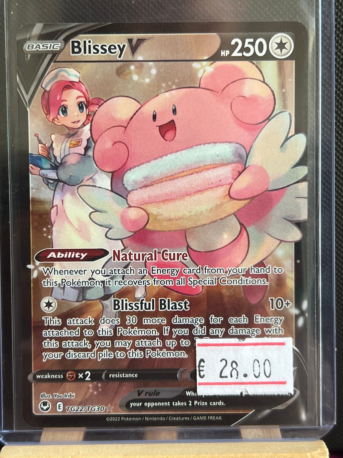 Blissey V Pokémon Kaart TG22/TG30 - Zo goed als nieuw, Ophalen of Verzenden, Zo goed als nieuw, Losse kaart