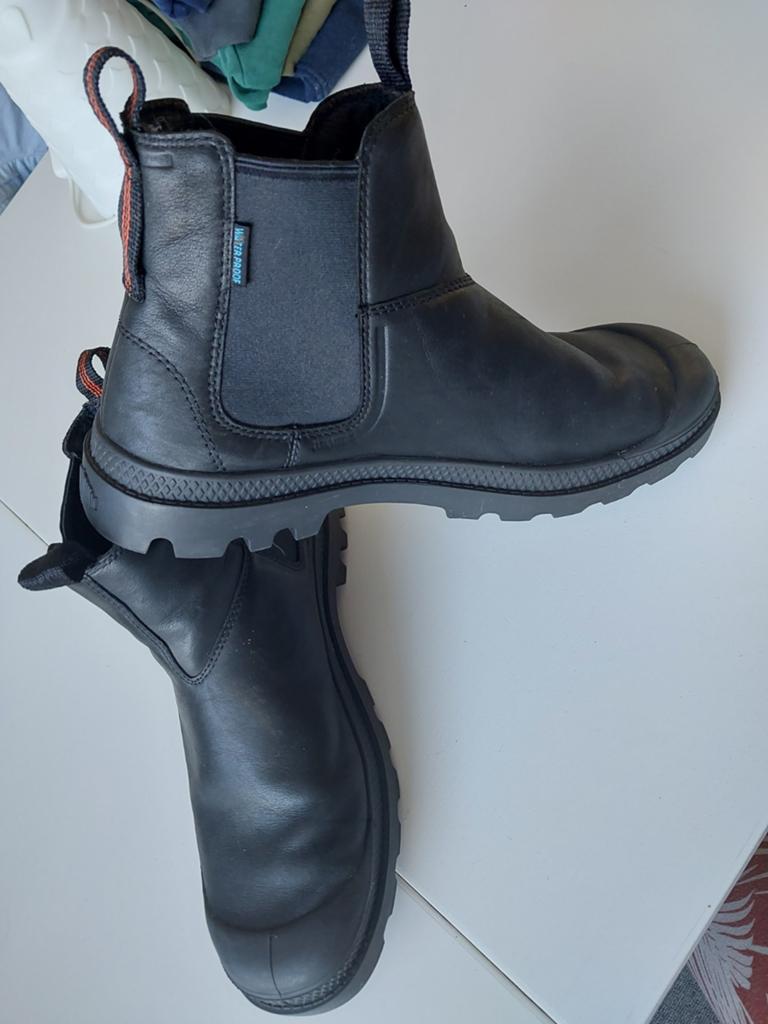 Zwarte leren Palladium laarsjes maat 40 - prima staat, Kleding | Dames, Schoenen, Zwart, Lage of Enkellaarzen, Palladium, Ophalen of Verzenden