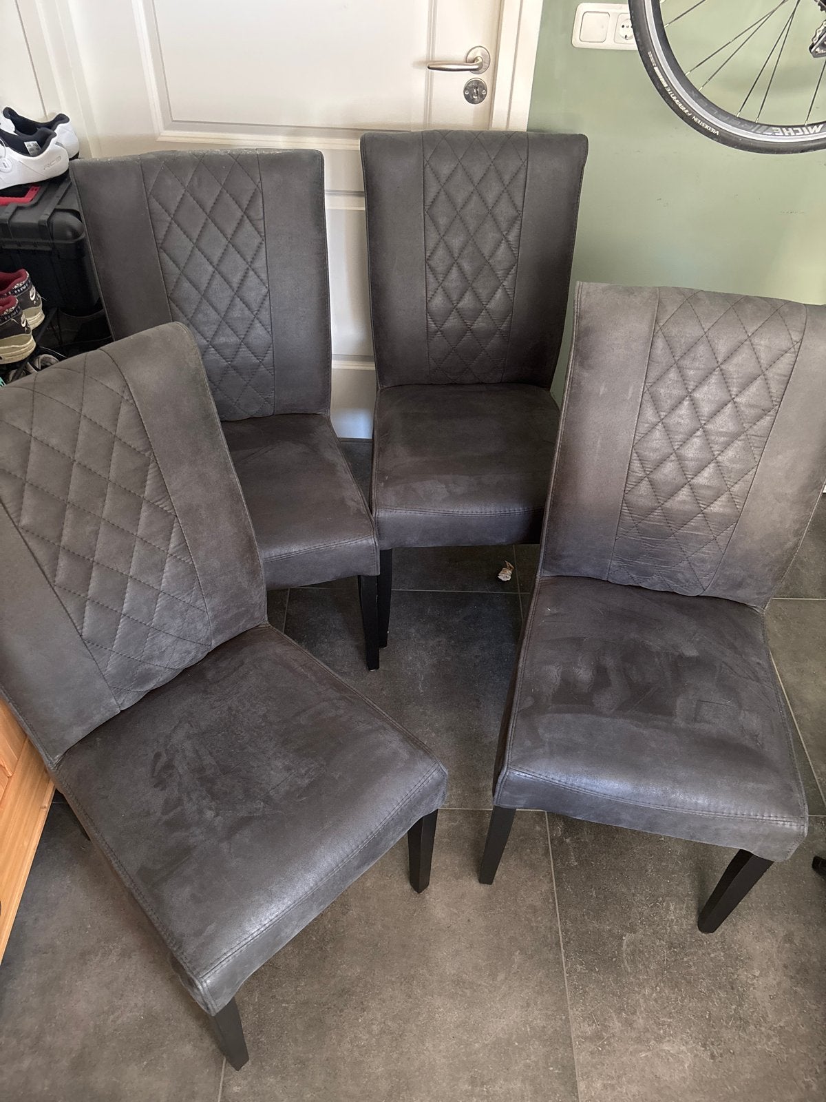 Gratis stoelen - 4 stuks, Ophalen, Gebruikt, Vier, Stof