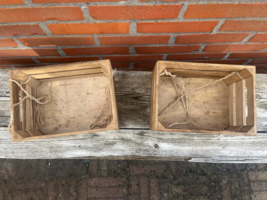 2 Houten Kistjes - Decoratief & Opbergruimte, Huis en Inrichting, Woonaccessoires | Kisten, Ophalen, Gebruikt, Overige houtsoorten