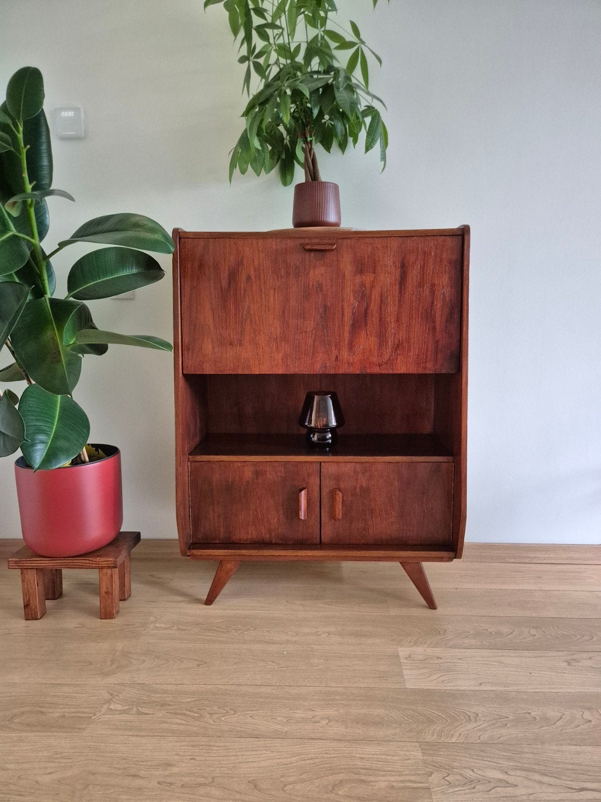 Vintage Teak Secretaire / Boekenkast/Bar - Jaren '60, Ophalen of Verzenden