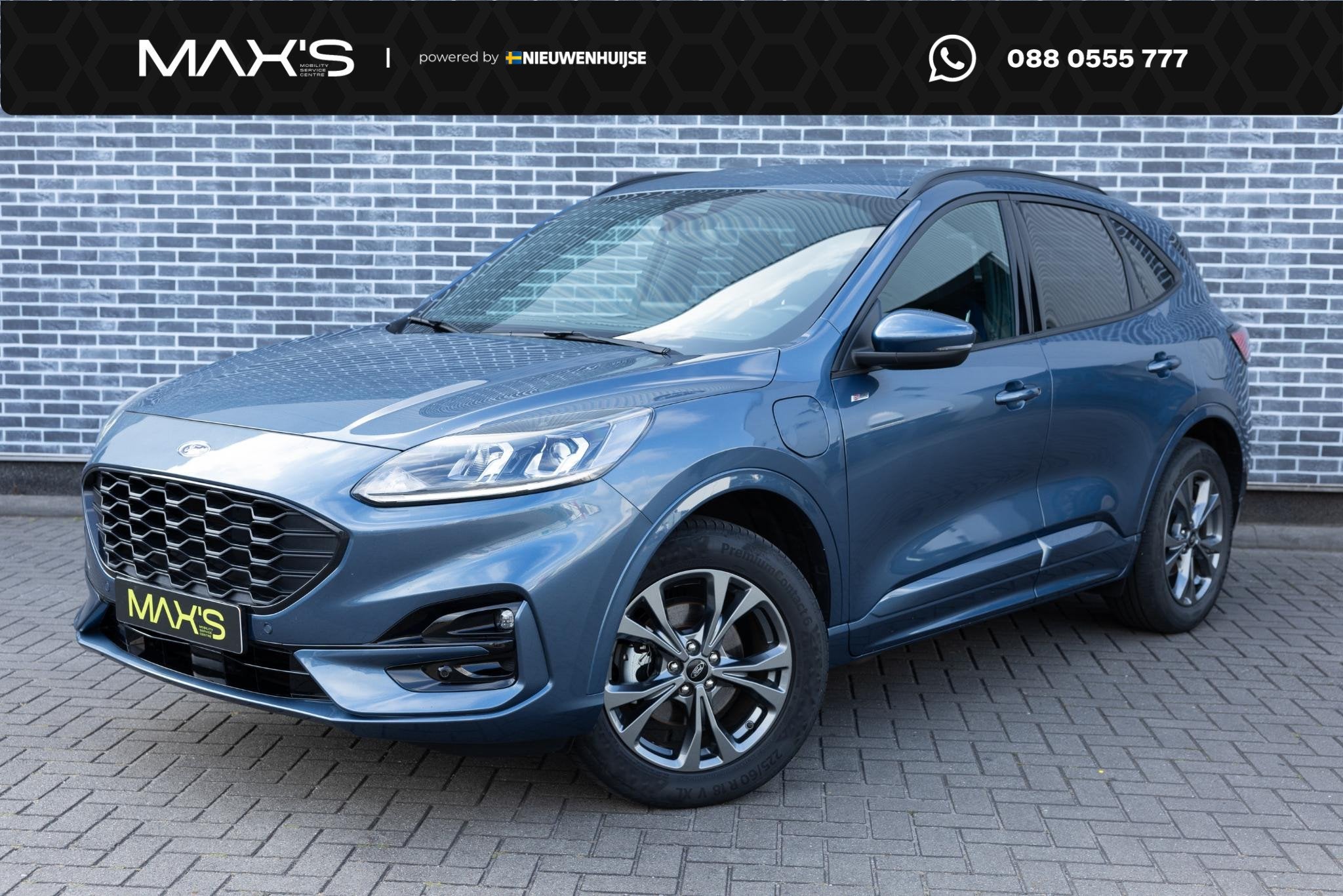 Ford Kuga 2.5 PHEV ST-Line | Plug-in Hybrid | Trekhaak | Ach, Auto's, Dealer onderhouden, Gebruikt, 4 cilinders, Blauw