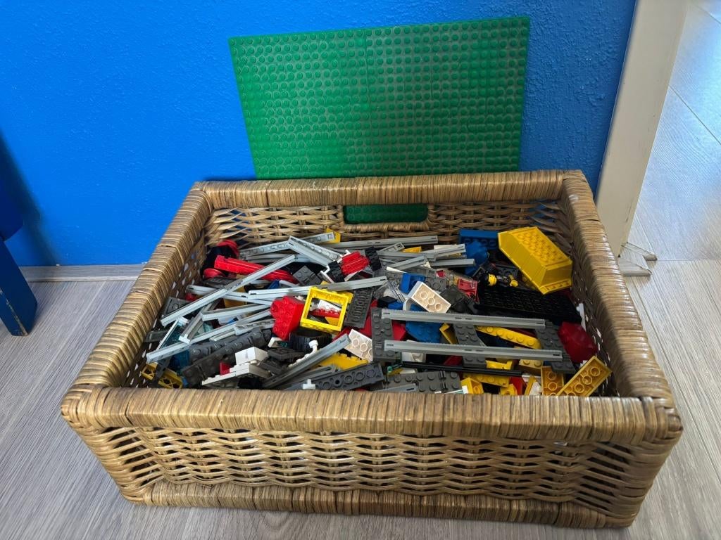 LEGO partij met groene grondplaat ca. 3 kg, Ophalen of Verzenden, Gebruikt