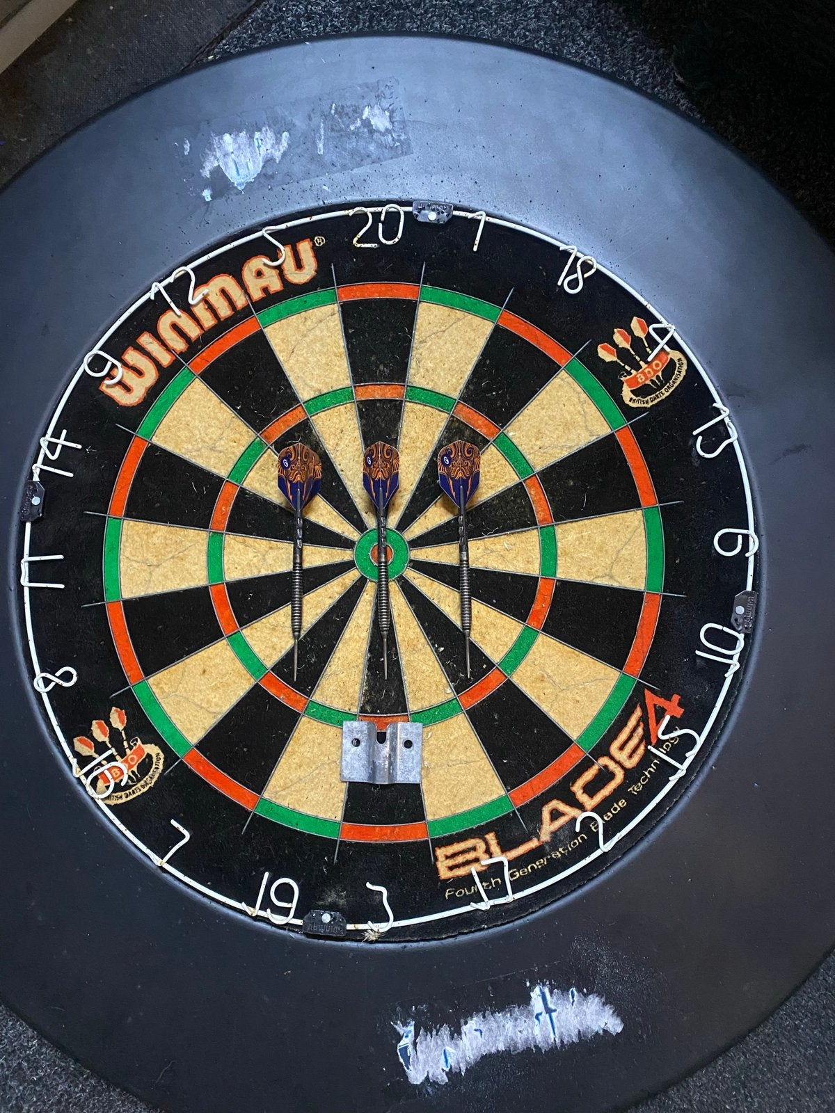 Complete dartset!, Sport en Fitness, Ophalen of Verzenden, Gebruikt, Dartbord met pijlen