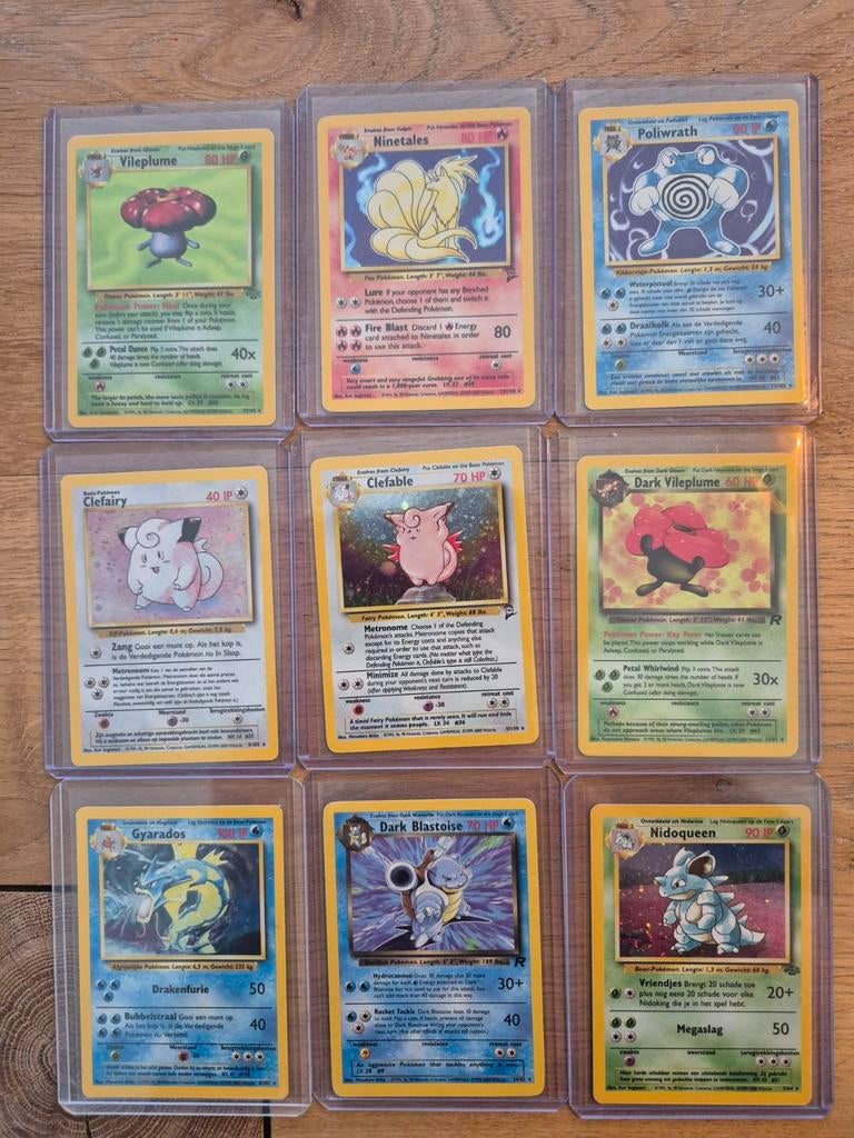 Pokémon WOTC kaarten - Base, Jungle, Fossil, Team Rocket, Ophalen of Verzenden, Zo goed als nieuw, Meerdere kaarten