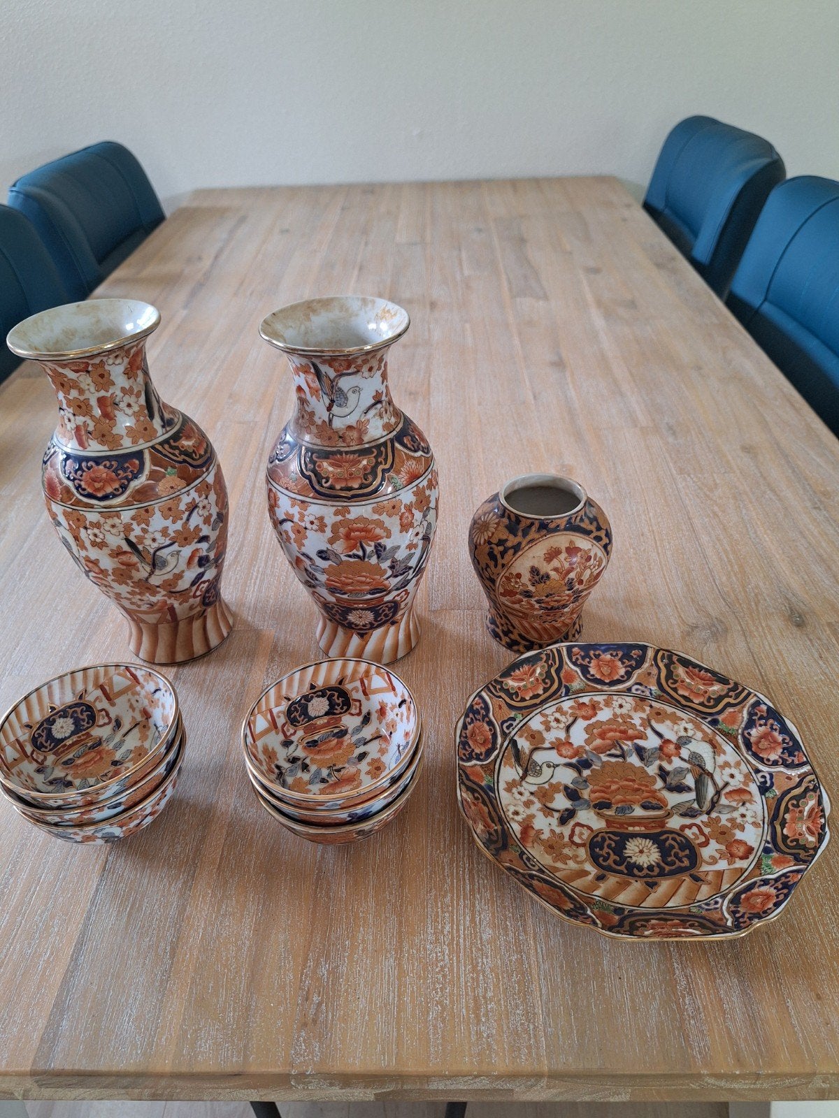 Prachtig Imari Porseleine Set - Vazen en Schalen, Ophalen