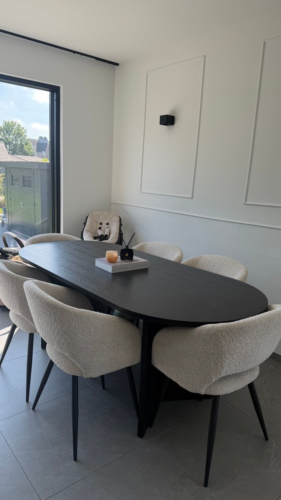 Zwarte eettafel te koop!, Ophalen, Zo goed als nieuw, Rechthoekig, 50 tot 100 cm
