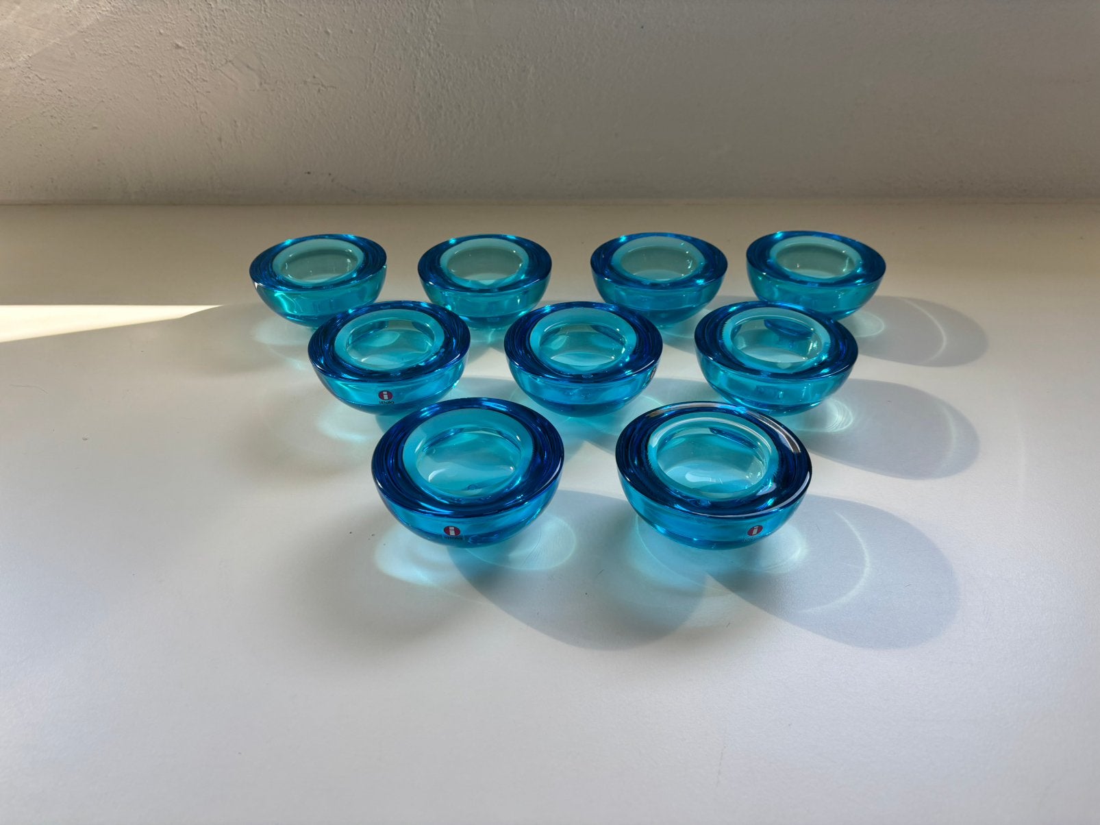 Iittala Ballo (9 stuks), Huis en Inrichting, Gebruikt, Blauw, Waxinelichthouder, Ophalen of Verzenden