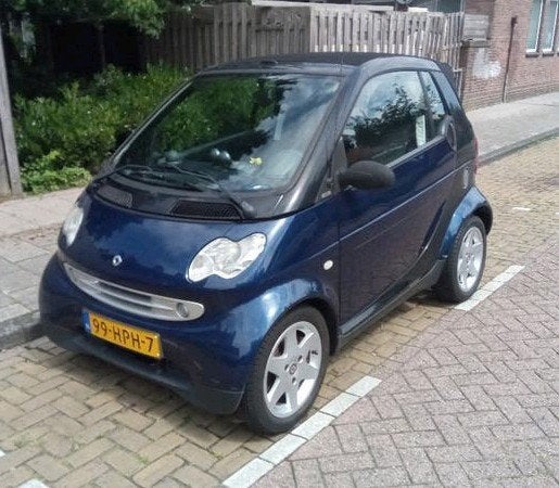 Smart ForTwo 450 2004 Blauw, Auto's, Smart, Automaat, Cabriolet, 61 pk, 3 cilinders