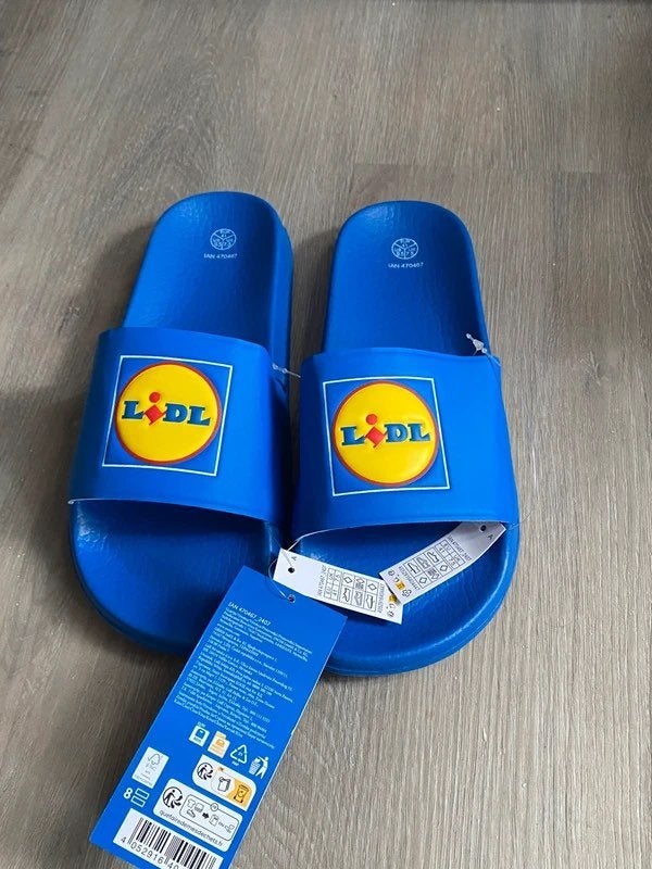 lidl slippers slides summer festival beach eu 41 unisex, Slippers, Nieuw, Ophalen of Verzenden, Lidl
