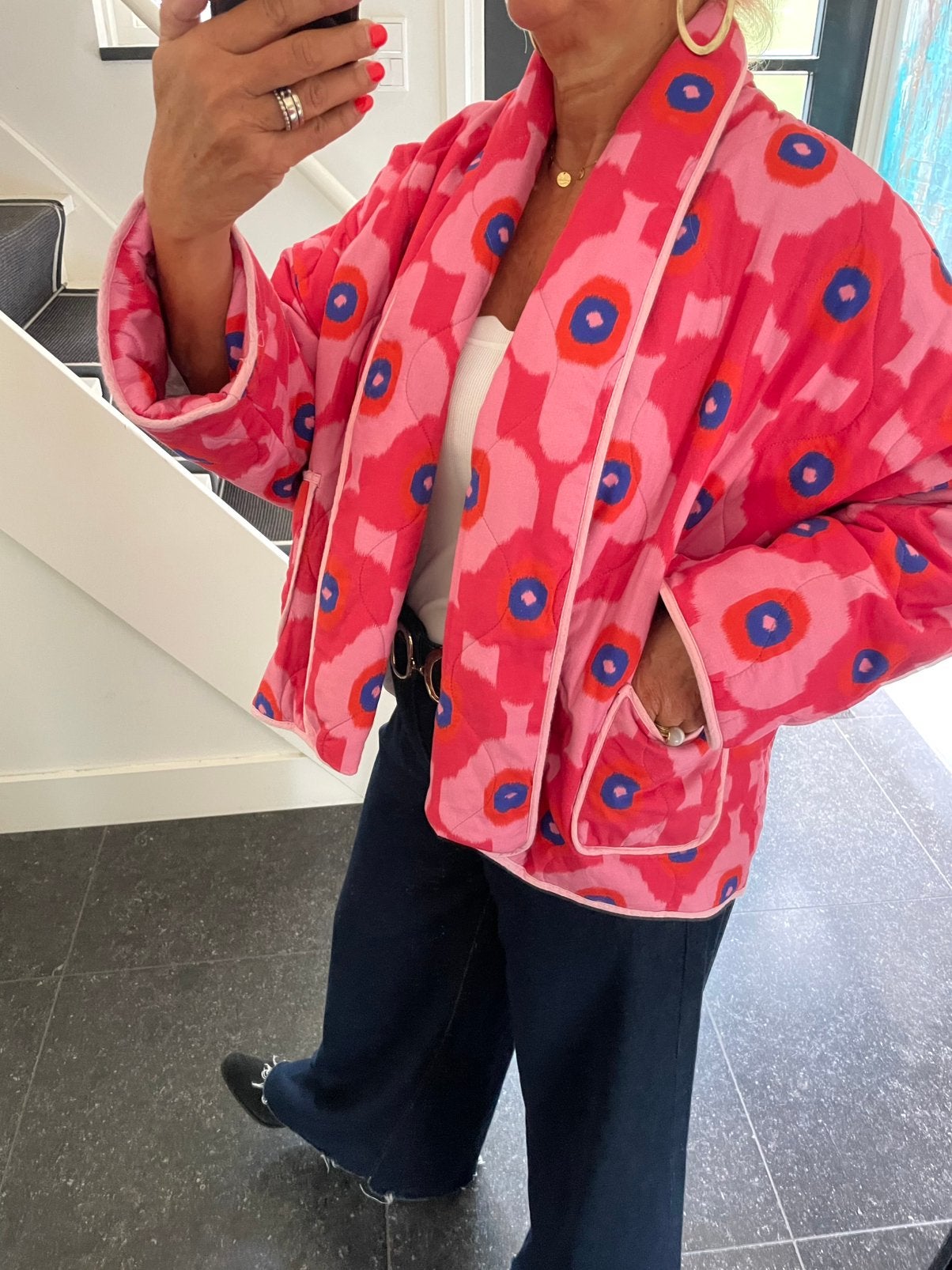 Les Jumelles, prachtig katoenen kimono jas/vest, one size, Ophalen of Verzenden, Nieuw, Maat 38/40 (M), Meerkleurig