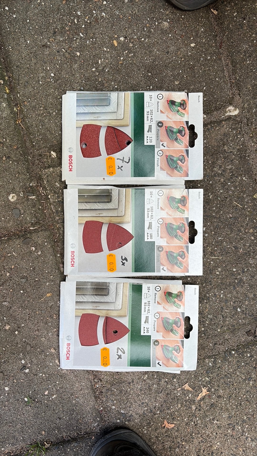 Schuurpapier Bosch handschuurmachine, Ophalen of Verzenden, Zo goed als nieuw, Minder dan 600 watt, Excentrische schuurmachine