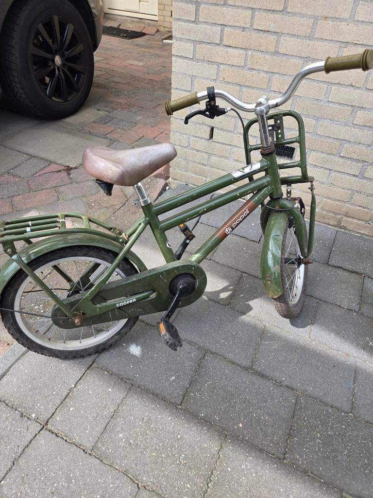 Popal kinderfiets 16 inch, Ophalen, Terugtraprem, Zijwieltjes, Popal transport fiets