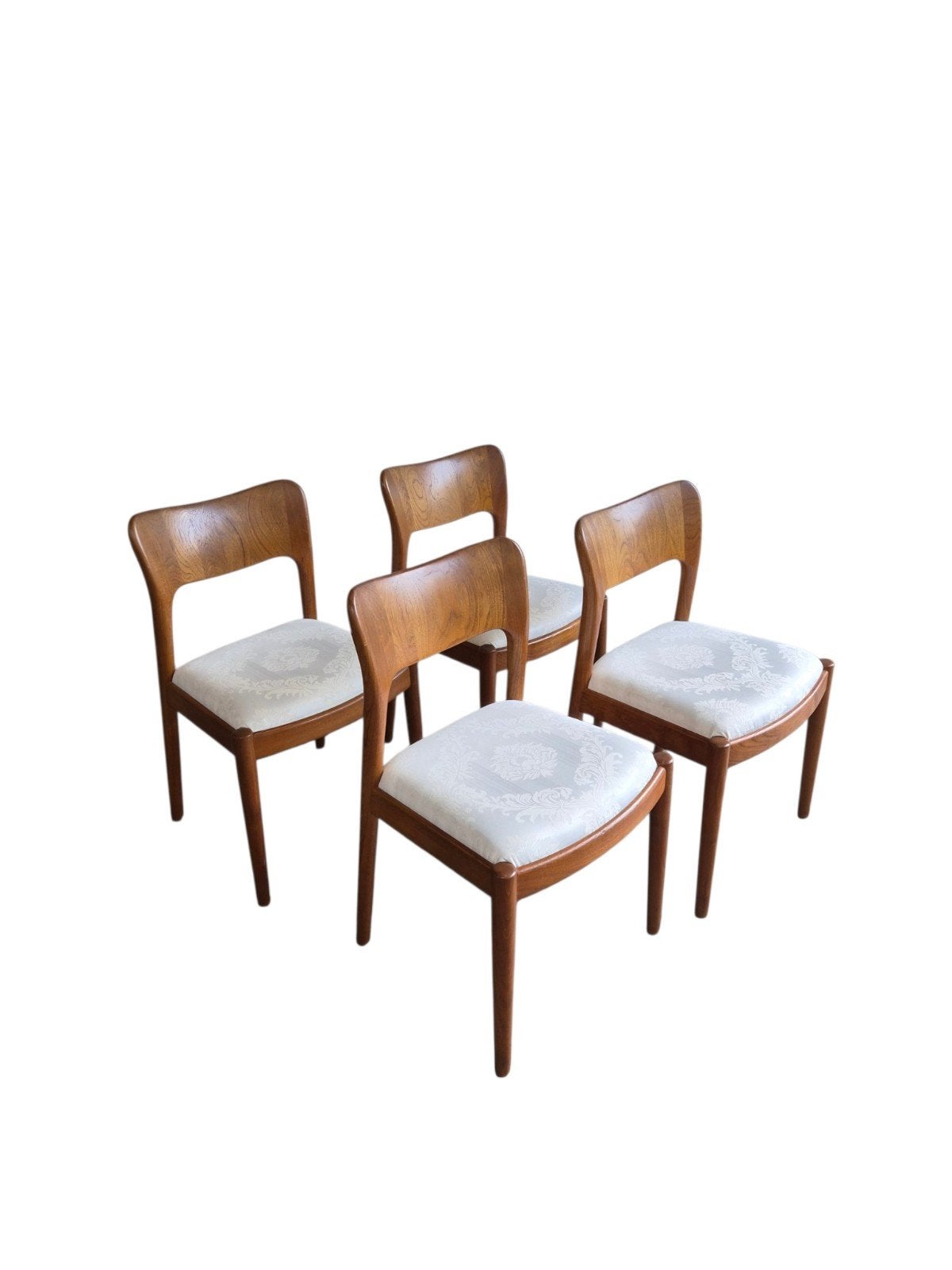 4 x vintage Niels Koefoed Hornslet stoel (setprijs), Huis en Inrichting, Stoelen, Ophalen, Gebruikt, Niels Koefoed, Wit