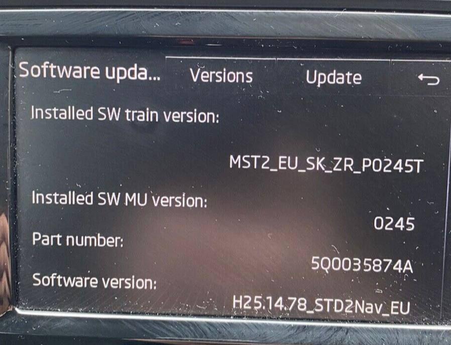 Škoda  MIB2-Low (MST2 PQ / ZR) firmware en/of navi update, 24-uursservice, Overige werkzaamheden
