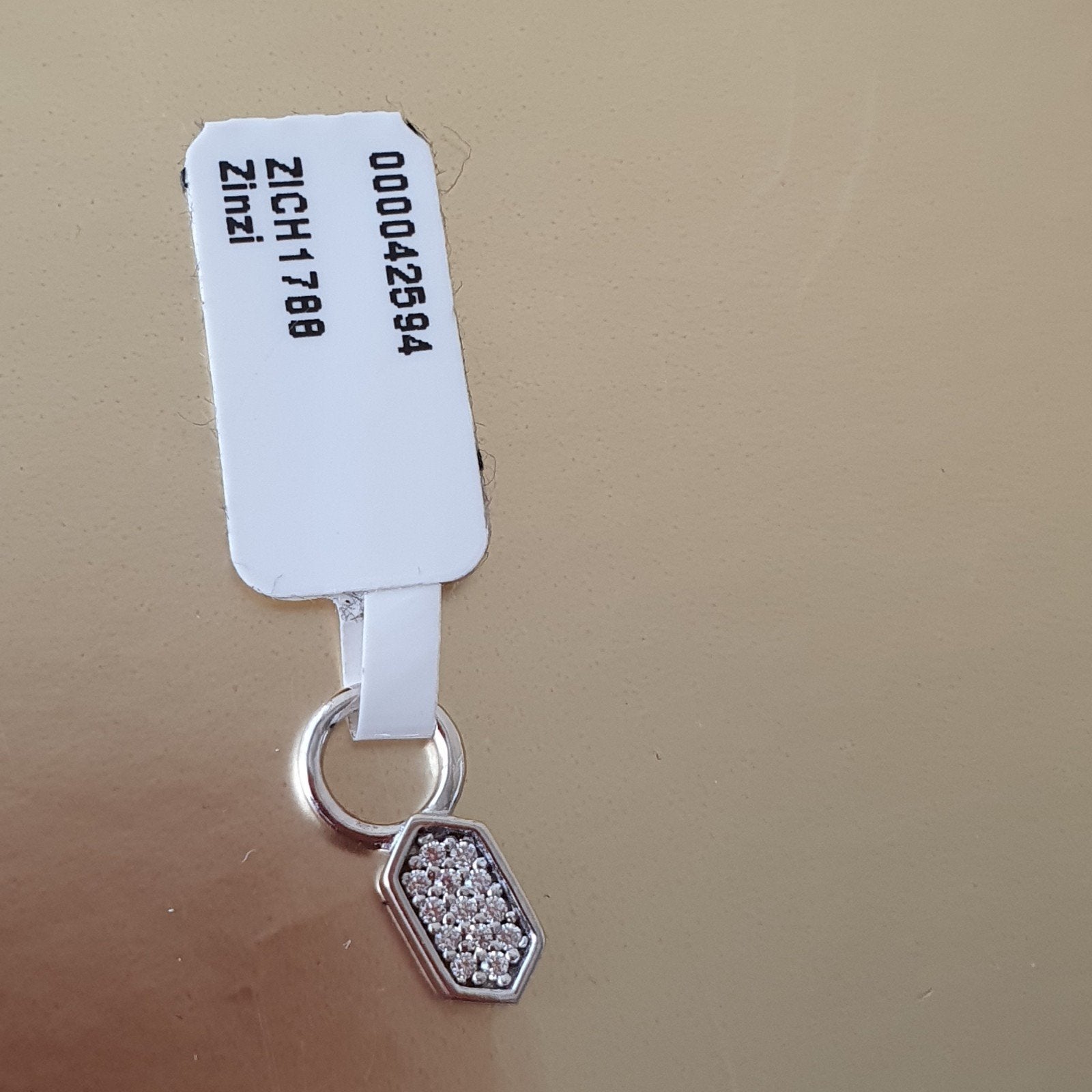 zinzi kettinghanger zilver nieuw met strass, Nieuw, Ophalen of Verzenden, Zilver, Zilver