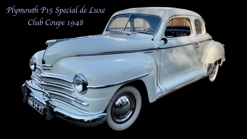 Plymouth 1948 coupe de luxe, Auto's, Overige Auto's, Achterwielaandrijving, Wit, Handgeschakeld, Particulier